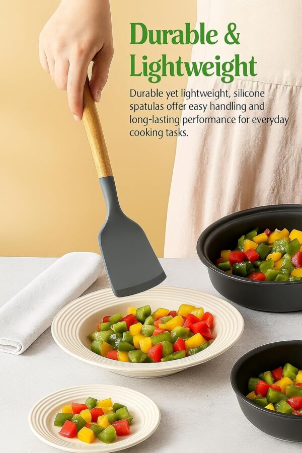 1779902446_Sakoraware-Silicone-Spatula-Set-with-Wooden-Handle-Kitchen-Tools-Mixing-Serving-Cooking-Spoon-Turner-Soup-Ladle-Non-Stick-BPA-Free-Kitchen-Tools-Set-of-3-Black.jpg Sakoraware Silicone Spatula Set with Wooden Handle Kitchen Tools Mixing | Serving Cooking Spoon | Turner | Soup Ladle | Non-Stick | BPA Free Kitchen Tools Set of 3 (Black)