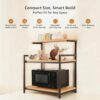 TEKAVO Engineered Wood Multi-Purpose Rack for Microwave | OTG | Oven | Kitchen Organizer | Mile Oak | 60L x 40W x 70H CM