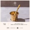P-TAL Brass Mortar and Pestle Set 100% Pure Brass Okhli Imam Dasta for your Kitchen Spices Ptal Utensils