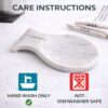 Spoon Rest Handmade Marble Big White Spatula Ladle Fork Utensil Rest - Spoon Rests Keeper Kitchen Organizer - Chef Cooking Helper Tool Countertop Spoon Holder