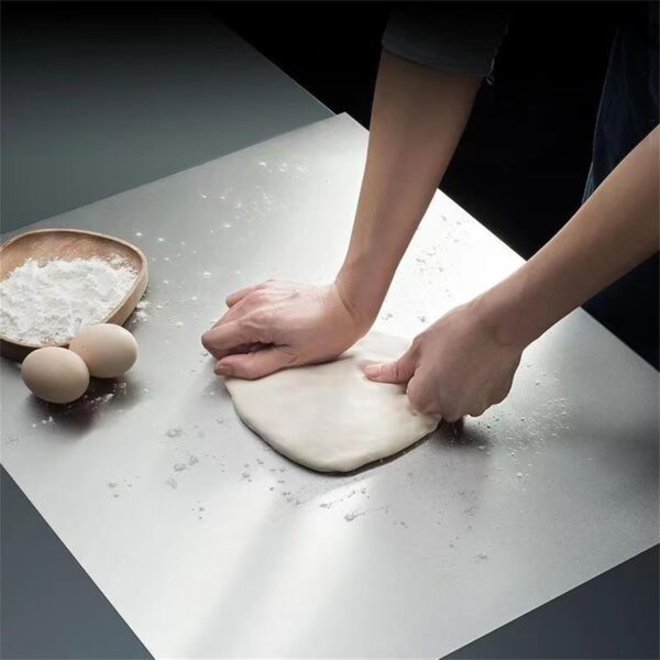 Vasukie 304 Stainless Steel Chopping Board for Kitchen | Non Slip| Rust Proof | Easy to use| Round Edge| Heavy Duty Chopping Board Vegetable, Meats Vegetable Chopper Board Safe Durable (Table TOP)