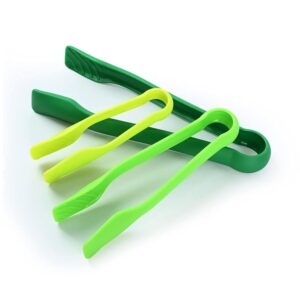 3 Piece Multifunctional Plastic Food Tongs Kitchen Bread Non-Slip Cooking 3 Piece Multifunctional Plastic Food Tongs Kitchen Bread Non-Slip Cooking Clip Clamp BBQ Salad Tools Grill Utensils - 6/8/10 Inch (Green)