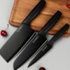 3-Piece Professional Knife Set, Stainless Steel Kitchen Blades with Safety 3-Piece Professional Knife Set, Stainless Steel Kitchen Blades with Safety Covers and Ergonomic Non-Slip Handles for Smooth Cutting Experience