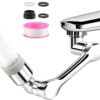 AKRIZA 1080° Rotating Tap Extender for Kitchen Sink Aerator - Universal Splash Filter Faucet Extender with 2 Modes Large Angle Sink Accessories (ABS)