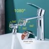 AKRIZA 1080° Rotating Tap Extender for Kitchen Sink Aerator - Universal Splash Filter Faucet Extender with 2 Modes Large Angle Sink Accessories (ABS)