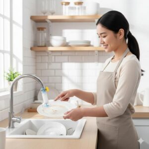 Adjustable Kitchen/Bathroom Faucet Sprayer Head - Water Saving Plastic Tap Aerator, Shower Regulator, & Sprinkle Nozzle - Standard Polished