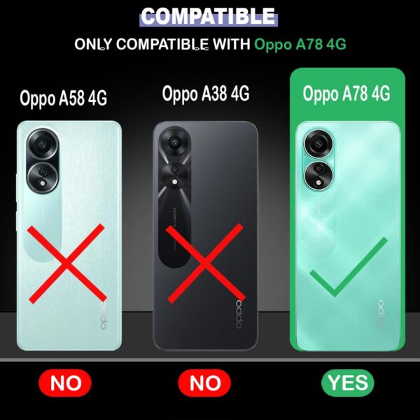 Amazon Brand - Solimo Flip Leather Mobile Cover (Soft, Flexible & Kickstand Back case) Compatible for Oppo A78 4G (Blue)