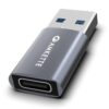 Amkette USB 3.0 Type-C Female to USB-A Male OTG Adapter Amkette USB 3.0 Type-C Female to USB-A Male OTG Adapter | 5Gbps High-Speed Data Transfer | 15W Fast Charging | Compact, Portable & Durable Aluminum Alloy | Universal Compatibility for Laptops & More