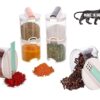 Anugrah Transparent Stackable Seasoning Cans Plastic Spice, Fridge, Utility Box, Tea Coffee and Sugar Container for Kitchen (White, 250 ml) -Pack of 6