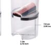 Anugrah Transparent Stackable Seasoning Cans Plastic Spice, Fridge, Utility Box, Tea Coffee and Sugar Container for Kitchen (White, 250 ml) -Pack of 6