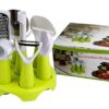 BLENT 7pcs Multifunctional Kitchen Food Slicer Fruit Tool Set with Stand Essential Utensil Set Cooking Tools Gadgets Stainless Steel + Plastic