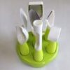 BLENT 7pcs Multifunctional Kitchen Food Slicer Fruit Tool Set with Stand Essential Utensil Set Cooking Tools Gadgets Stainless Steel + Plastic