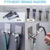 Bholu Creations Razor Holder for Shower Stainless Steel Wall Power Plug Waterproof Self Adhesive Utility Hooks for Towel Loofah Keys Kitchen and Bathroom Pack of 1