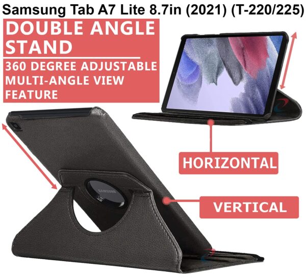 CEDO-Samsung-Tab-A7-Lite-8.7-inch-Flip-Cover-Leather-Finish-360-Degree-Rotate-Back-Cover-Shockproof-Back-Cover-Case-for-Samsung-Galaxy-Tab-A7-Lite-8.7-inch-2021-SM-T220-T225-Black.jpg CEDO Samsung Tab A7 Lite (8.7 inch) Flip Cover | Leather Finish | 360 Degree Rotate Back Cover | Shockproof Back Cover Case for Samsung Galaxy Tab A7 Lite (8.7 inch) (2021) SM-T220 / T225 (Black)