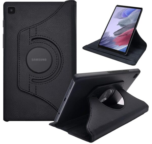 CEDO Samsung Tab A7 Lite (8.7 inch) Flip Cover | CEDO Samsung Tab A7 Lite (8.7 inch) Flip Cover | Leather Finish | 360 Degree Rotate Back Cover | Shockproof Back Cover Case for Samsung Galaxy Tab A7 Lite (8.7 inch) (2021) SM-T220 / T225 (Black)