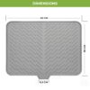 CELA Silicone Dish Drying Mat for Kitchen 40 x 30 cm | Non-Slip Heat Resistant Kitchen Drying Pad with Drain Lip | Quick Dry Dish Drainer Mat for Plates, Cups & Utensils | Countertop Water Protection