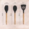 CUMIN CO. Silicone Spatula Set of 3 | Non Toxic Heat Resistant Spatula for Cooking and Baking | BPA Free, SGS Certified | Upto 230°C | Cookware Friendly |
