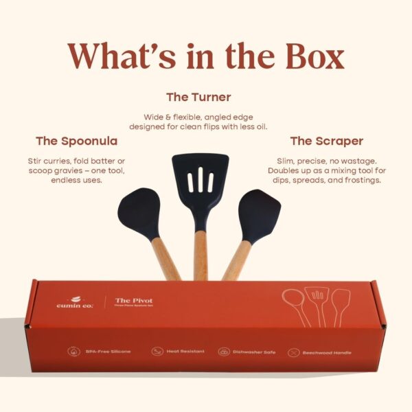 CUMIN-CO.-Silicone-Spatula-Set-of-3-Non-Toxic-Heat-Resistant-Spatula-for-Cooking-and-Baking-BPA-Free-SGS-Certified-Upto-230°C-Cookware-Friendly.jpg CUMIN CO. Silicone Spatula Set of 3 | Non Toxic Heat Resistant Spatula for Cooking and Baking | BPA Free, SGS Certified | Upto 230°C | Cookware Friendly |