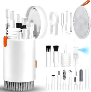 Camera Cleaning Kit Professional 20 in 1 DSLR Lens Cleaning Camera Cleaning Kit Professional 20 in 1 DSLR Lens Cleaning Kit for Laptop Keyboard Earbuds Mobile Screen Cleaning with Air Blower Brush Keycap Puller Portable Cleaning Tool Set