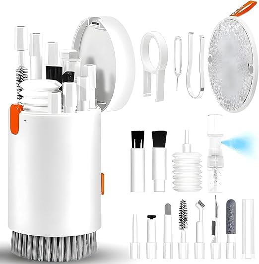Camera Cleaning Kit Professional 20 in 1 DSLR Lens Cleaning Camera Cleaning Kit Professional 20 in 1 DSLR Lens Cleaning Kit for Laptop Keyboard Earbuds Mobile Screen Cleaning with Air Blower Brush Keycap Puller Portable Cleaning Tool Set