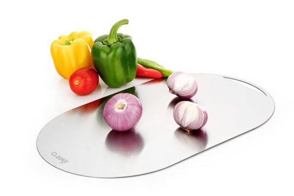 Clazkit-Ovel-Stainless-Steel-Chopping-Cutting-Board-VegetableFruitBread-Meat-Durable-Safe-Heavy-Duty405-X-255-X-1mm.jpg Clazkit Ovel Stainless Steel Chopping Cutting Board Vegetable,Fruit,Bread & Meat Durable Safe & Heavy Duty(405 X 255 X 1mm)