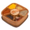Clazkit Plastic Square 7 Section Multipurpose Masala Dabba, Spice Box Set - Color May Vary