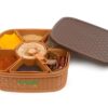 Clazkit Plastic Square 7 Section Multipurpose Masala Dabba, Spice Box Set - Color May Vary