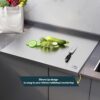 Countertop Stainless Steel Chopping Board 420×325 mm | Rust-Proof Metal Cutting Board for Kitchen| Durable Steel Vegetable Meat Fish Fruit Cutter Board | Hygienic Easy-Clean Food Prep Board