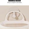 Cute Wall Mounted Storage Basket with Handle | Punch-Free Hanging Organizer Basket | Drainage Design Plastic Storage Basket for Bathroom, Kitchen & Bedroom (Pack of 1)
