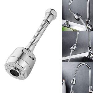 DONDA Stainless Steel 360 Degree Flexible Rotating 2 Modes Water Saving Faucet, Silver, Painted Finish