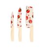 Decorative Kitchen Knife Set – 3-Piece Stainless Steel Blades with Non-Slip Grip Handles, Perfect for Chopping Vegetables, Fruits, Meat, Bread and Everyday Cooking Tasks