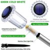 DenicMic Solar Lights Outdoor 15 Pack Waterproof 6000K Cold White LED Stainless Steel Stake Outside Lights for Yard Pathway Garden Driveway Walkway Landscape Path Lighting