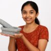EZAHK Kalvam Stoneware Mortar and Pestle Set,Masher, Khalbatta, Kharal, Musal,for Kitchen, Home, Herbs and Spices (6 inch Grey,Small Size)