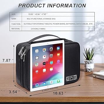 Electronics-Accessories-Organizer-Bag-Universal-Carry-Travel-Gadget-Bag-for-Cables-Plug-and-More-Perfect-Size-Fits-for-Pad-Phone-Charger-Hard-Disk.jpg Electronics Accessories Organizer Bag, Universal Carry Travel Gadget Bag for Cables, Plug and More, Perfect Size Fits for Pad Phone Charger Hard Disk