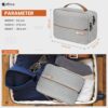 Elfora Double Layer Gadget Organizer Bag | Travel Case for Cables, Charger, Power Bank, Hard Disk & Electronics Accessories | Portable Tech Storage Pouch with Mesh Pockets & Handle Carry Strap (Grey)