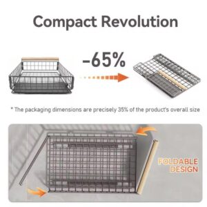 Extendable Cabinet Organiser, Kitchen Storage Rack | Pull Out Cabinet Drawers | Heavy Duty Pull Out Storage Rack for Pantry, Bathroom, Living Room Drawer (Grey, 39.5 * 23.5 * 12 CM)