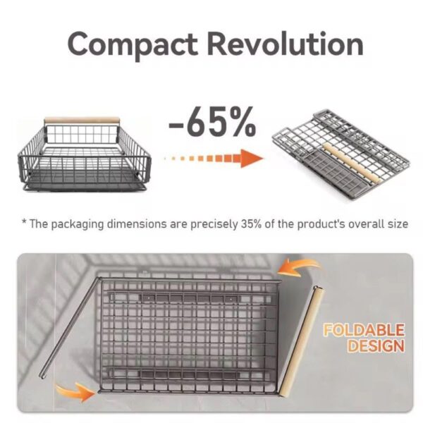 Extendable Cabinet Organiser, Kitchen Storage Rack | Pull Out Cabinet Drawers | Heavy Duty Pull Out Storage Rack for Pantry, Bathroom, Living Room Drawer (Grey, 39.5 * 23.5 * 12 CM)