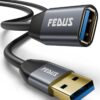 FEDUS USB Extension Cable 3.0 Long usb Male to Female Extender cable 9.8 FT for 5Gbps High Data Transfer, TV, PC, Laptop, Camera, Keyboard, Mouse, USB Flash Drive, Hard Drive, Printer, Game controller