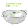 FRESHOME-Multipurpose-Stainless-Steel-Collander-for-Washing-RiceFruitsVegetables-and-Grains-to-Filter-Easily-in-The-Kitchen-Bowl-Large-31L-x-31W-x-9H-cm.jpg FRESHOME Multipurpose Stainless Steel Collander for Washing Rice,Fruits,Vegetables and Grains to Filter Easily in The Kitchen Bowl (Large) 31L x 31W x 9H cm