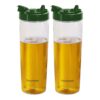 Frenchware Oil Dispenser (Pack of 2, 1 Litre Each) 100% Frenchware Oil Dispenser (Pack of 2, 1 Litre Each) 100% Food-Grade, BPA-Free Plastic, Ideal for Storing & Pouring Liquids, Cooking Oils, Refined Oils, Olive Oil, Vinegar, Soy Sauce (Green)
