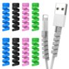 Gizga Essentials Spiral Cable Protector Cord Saver for Mac Charger, Gizga Essentials Spiral Cable Protector Cord Saver for Mac Charger, iPhone Charger, Wire Protector, Lightweight Durable Flexible Wire Winder for Charging Cables, Data Cables, Earphones, Pack of 10