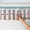 HAZEL Stainless Steel Kitchen Containers| 1 Ltr Each Transparent Kitchen HAZEL Stainless Steel Kitchen Containers| 1 Ltr Each Transparent Kitchen Container Set with Matt Finish | Multipurpose Storage Box for kitchen containers, Set of 6