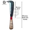 Handmade Kitchen Knife/Aruval (8 Inch Blade - 30 x 4 x 0.4 x 0.01 cm Blade) Best for Cracking Coconut - Pack of 1pc