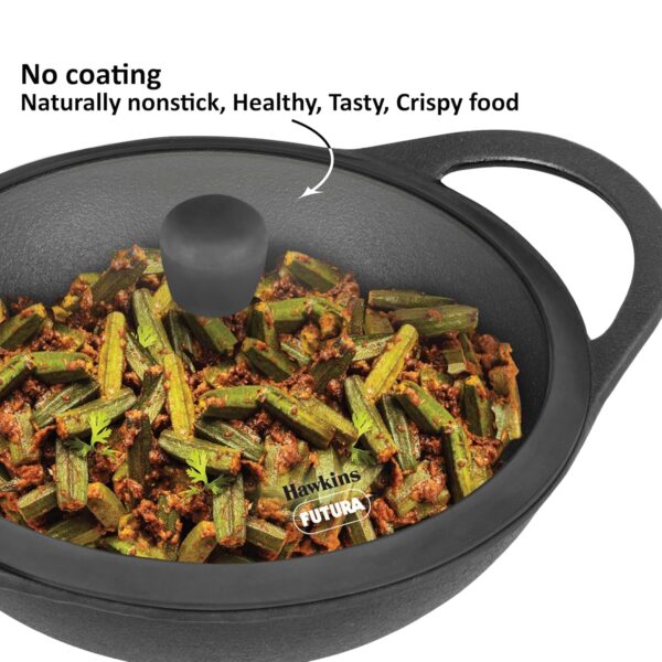Hawkins-Futura-3.5-Litre-Cast-Iron-Kadhai-Naturally-Nonstick-Cast-Iron-Kadai-with-Glass-Lid-Cast-Iron-Cookware-for-Kitchen-Black-CIK35G.jpg Hawkins Futura 3.5 Litre Cast Iron Kadhai, Naturally Nonstick Cast Iron Kadai with Glass Lid, Cast Iron Cookware for Kitchen, Black (CIK35G)