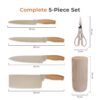 HomeEssentials-6-Piece-Knife-Set-with-Block-Razor-Sharp-German-Engineered-Knife-Set-Lightweight-and-Strong-Chef-Kitchen-Veg-Bread-Tomato-Knife-Dishwasher-Safe.jpg HomeEssentials 6 Piece Knife Set with Block | Razor-Sharp | German Engineered Knife Set | Lightweight and Strong | Chef, Kitchen, Veg, Bread, Tomato Knife | Dishwasher Safe