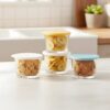 HomeEssentials Premium Borosilicate Glass Jar with Airtight Lid – Small Kitchen Storage Container for Spices, Seeds, and Herbs – Heat-Resistant & Microwave Safe (260ml Pack of 2)