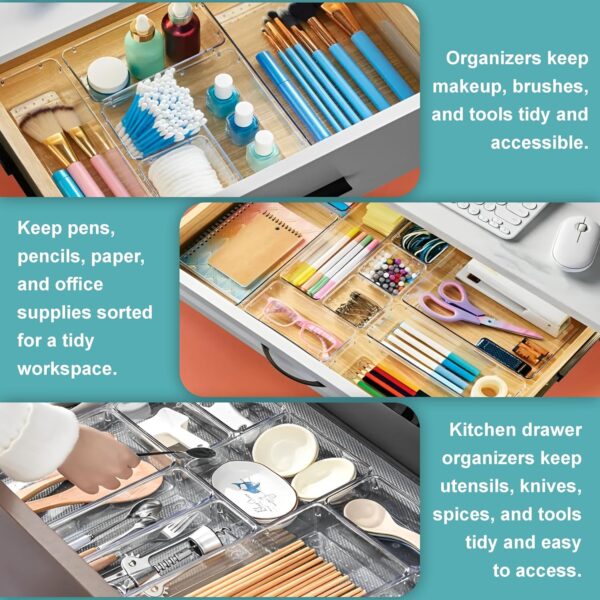 JD-FRESH-Polypropylene-Set-of-20-Drawer-OrganiserUnbreakable-Drawer-OrganizersDressing-Table-OrganizerMulti-Purpose-Storage-BoxesDrawer-Divider-Tray-for-KitchenBedroomOffice-Transparent.jpg JD FRESH Polypropylene Set of 20 Drawer Organiser/Unbreakable Drawer Organizers/Dressing Table Organizer/Multi-Purpose Storage Boxes/Drawer Divider Tray for Kitchen/Bedroom/Office - (Transparent)
