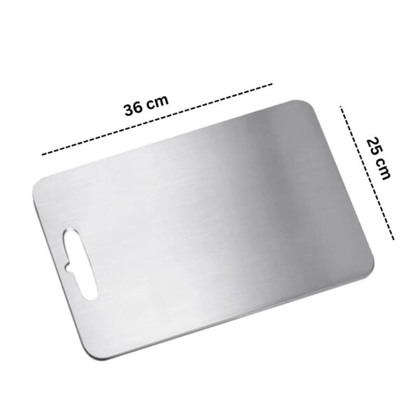 KMW-Premium-Stainless-Steel-Cutting-Board-with-Knife-Silver-Professional-Kitchen-Chopping-Board-Dishwasher-Safe-Size-36-CM-x-25-CM-Thickness-1.5mm-Large.jpg KMW Premium Stainless Steel Cutting Board with Knife, Silver, Professional Kitchen Chopping Board, Dishwasher Safe | Size: 36 CM x 25 CM, Thickness: 1.5mm (Large)