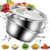 KRESHU-3IN1-Stainless-Steel-Basin-Set-with-Colander-Grater-Lid-3-Piece-Multi-Function-Mixing-Bowl-for-Washing-Stainless-Steel-Basin-Set-26-26-10CM.jpg KRESHU 3IN1 Stainless Steel Basin Set with Colander Grater Lid 3-Piece Multi-Function Mixing Bowl for Washing, Stainless Steel Basin Set (26 * 26 * 10CM)
