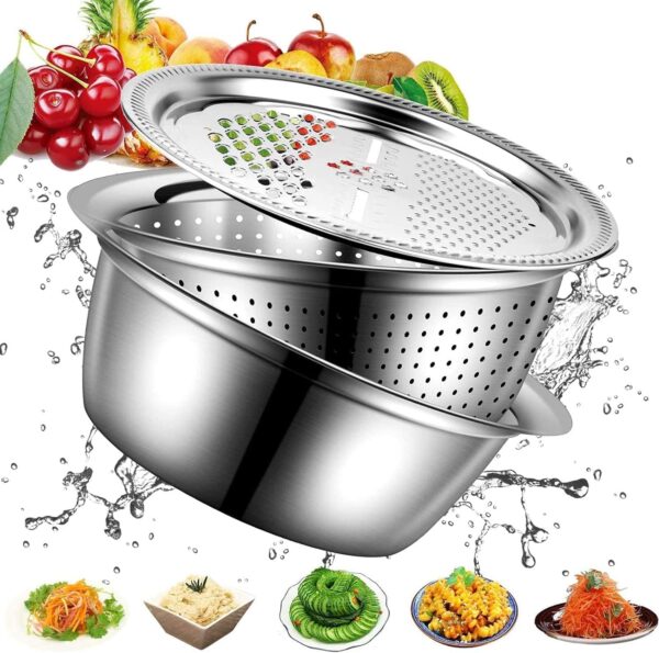 KRESHU-3IN1-Stainless-Steel-Basin-Set-with-Colander-Grater-Lid-3-Piece-Multi-Function-Mixing-Bowl-for-Washing-Stainless-Steel-Basin-Set-26-26-10CM.jpg KRESHU 3IN1 Stainless Steel Basin Set with Colander Grater Lid 3-Piece Multi-Function Mixing Bowl for Washing, Stainless Steel Basin Set (26 * 26 * 10CM)